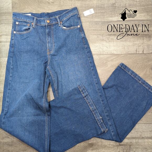 Gap High Rise Stride Wide Leg Jeans Size 8T - Picture 1 of 6